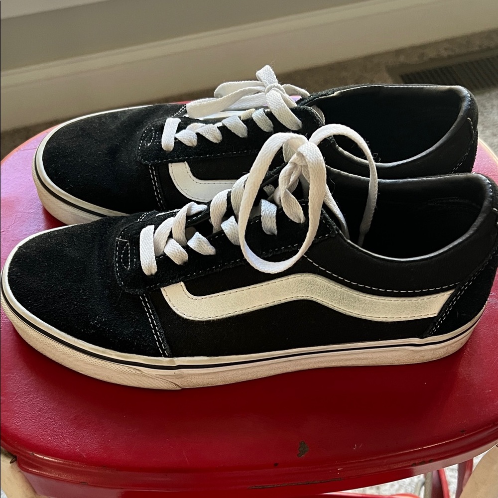 Black Vans, size 7.5 good condition